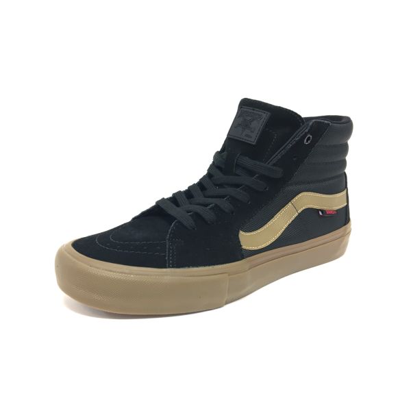 aantal bloemblad Varen Vans x Thrasher. Sk8 Hi Pro. Black/ Gum.