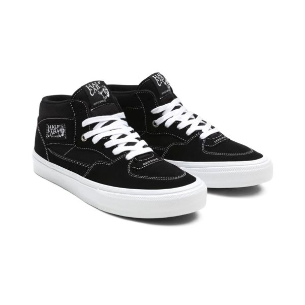 wees stil Lang Jeugd Vans. Skate Half Cab. Black/White.