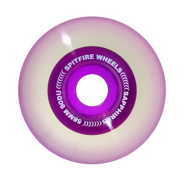 Spitfire. Sapphire  Duro mm Classic Shape Wheels. Clear Purple