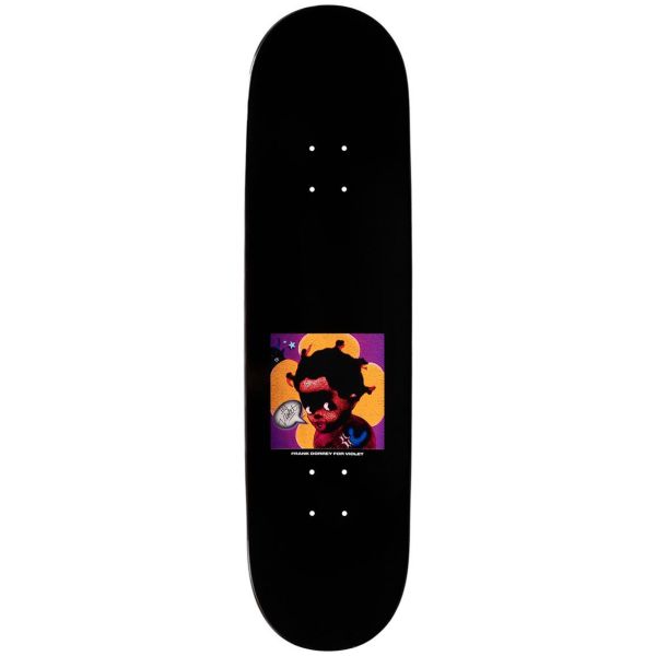 Violet! Skateboards. Straight Face Deck 8.5. Gloss Black Dip.