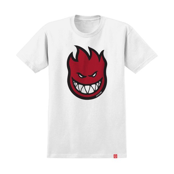 Spitfire. Big Head Fill T Shirt. White Red