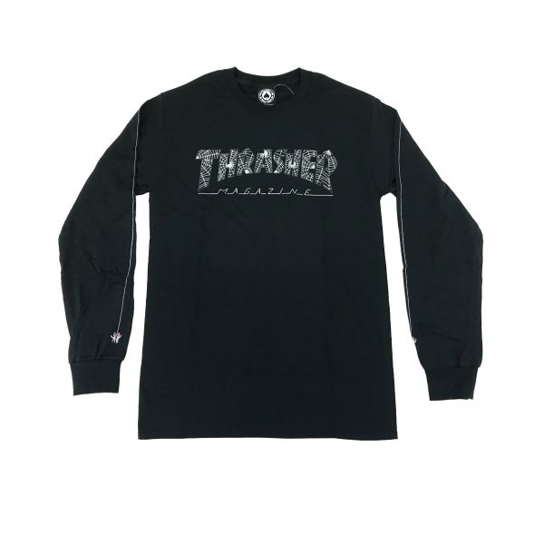 Thrasher. Web Longsleeve T Shirt. Black