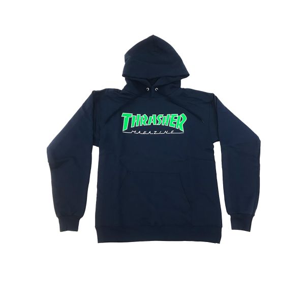 Thrasher outlined top hoodie navy