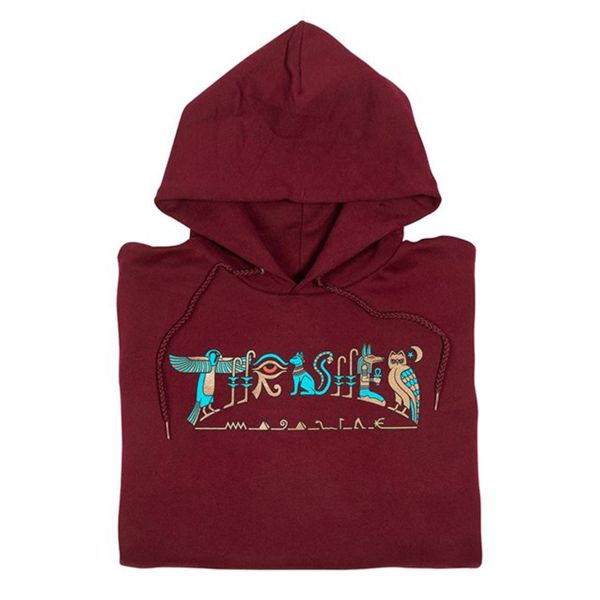 Thrasher. Hieroglyphic Hoodie. Maroon