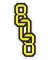 808 Skate. Link Sticker. Yellow/ Black.