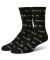HUF. Fuck It Glow Sock. Black.