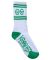 Krooked. Eyes socks. White/Green.