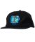 Krooked. Moon Smiley Snapback Hat. Black.