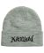 Krooked. Double OK Script Beanie. Grey.