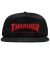 Thrasher x Spitfire. Jakemag Snapback Hat. Black/Red.