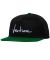 Venture. Basic 92 Snapback Hat. Black/ Green.