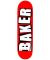 Baker. Brand Logo Deck. Red/ White. 8.25