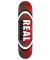 Real. 7.75 Parallel Fade Oval Deck. Red/ Black.