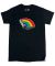 808 Skate. Rainbow T Shirt. Black.