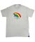 808 Skate. Rainbow T Shirt. Grey.