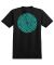 Spitfire. Classic Swirl Tee. Black/ Teal.