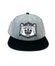 808 Skate. Crest Snapback Hat. Grey/ Black.