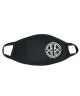 808 Skate. Medallion Face Mask. Black / White Logo.