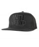 Anti Hero. Black Hero Embroidered Snapback Hat. Black.