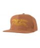 Anti Hero. Basic Eagle Snapback Hat. Brown/ Gold.