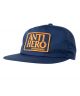Anti Hero. Reserve Patch Snapback Hat. Navy.