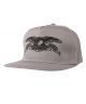 Anti Hero. Basic Eagle Snapback Hat. Grey/ Black.