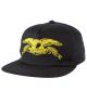 Anti Hero. Basic Eagle Snapback. Navy / Yellow.