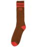 Anti Hero. Blackhero Outline Sock. Brown / Red.