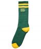 Anti-Hero. Black Hero Outline Socks. Green/Yellow.