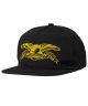 Anti-Hero. Basic Pigeon Snapback. Black/Mustard.