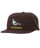 Anti-Hero. Pigeon Snapback Hat. Dark Brown/ Yellow.