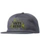 Anti-Hero. AH Heiroglyphics Snapback Hat. Charcoal.