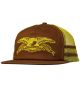 Anti-Hero. Basic Eagle Snapback Hat. Brown/ Mustard.
