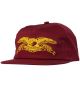 Anti-Hero. Basic Eagle Snapback. Wine.