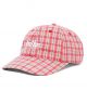 Butter Goods. Equipment Plaid 6 Panel Hat. Red.