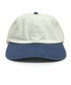 Dime. Short Brim 6 Panel Hat. White/Blue.