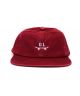Ditch Life. 6 Panel Hat. Distressed Red.
