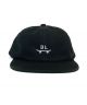 Ditch Life. 6 Panel Hat. Distressed Black.