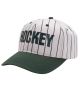 Hockey. Pinstripe Snapback Hat. Cream.