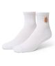 HUF. Apollo 1/4 Sock. White.