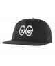 Krooked. Stock Eyes Embroidered Snapback Hat. Black.