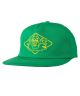 Krooked. Arketype Snapback Hat. Green/ Yellow.