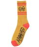 Krooked. Eyes Socks. Gold/Red/Black.