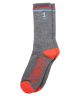 Krooked. Shmoo EMB Sock. Charcoal/Blue/Red.