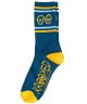 Krooked. Eyes Sock. Blue/ Gold.