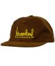 Krooked. Skript Strapback Hat. Brown/ Gold.