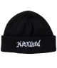 Krooked. Double OK Script Beanie. Black.