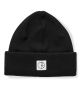 Polar. Double Fold Cotton Beanie. Black.