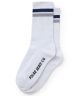 Polar. Stripe Socks. White/Navy/Grey.