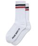 Polar. Stripe Socks. White/Black/Rust.